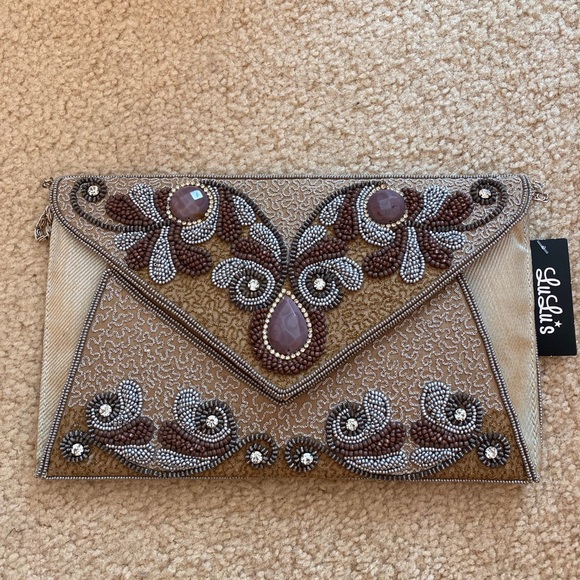 NWT Lulus beaded statement clutch - Picture 1 of 6